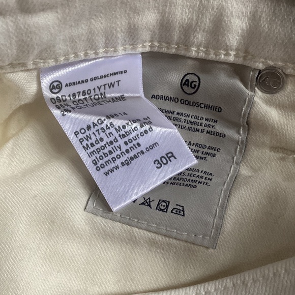 AG Adriano Goldschmied the Mari high rise straight chalk denim 30 r worn once - Picture 5 of 5